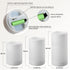 Set, 3.25"x4"5" 6" NURADA Large Outdoor Solar Powered Candles - Flameless Pillar Waterproof Rechargeable Candle White