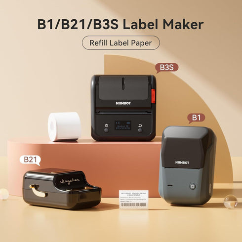 NIIMBOT Labels for B1/B21/B3S Label Printer, 2" x 1.18" Waterproof Sticker Paper, 1 Roll of 230pcs