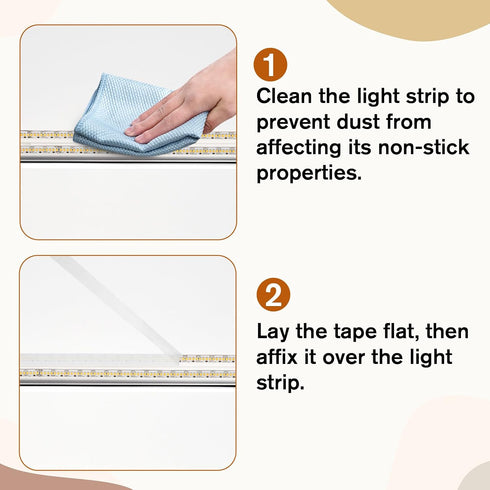 Qulkws 2 Dimming Dimming 0.59inx29ft Pcs LED Light Strip Masking Tape Lighting Cover Sticker Lights Soften Lights Tapes