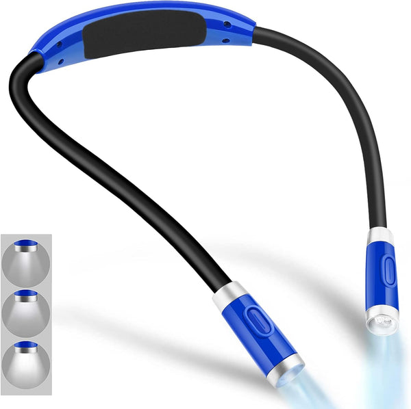 Vekkia Rechargeable LED Neck Reading Light, Book Lights for Reading in Bed,