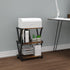 VEDECASA Retro Desktop Printer Stand, 2 Tiers Under Desk Wood Printer Shelf, Rustic Industrial Farmhouse Storage