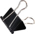 Medium Binder Clips and Paper Clips (24 Pcs) 1.25 Inch,Black Metal Medium Paper Clamps for Office, Home, School by Qimailer