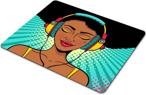 Smooffly Gaming Mouse Pad Custom Design, Young Sexy Afro American Woman, Non-Slip Rubber Gaming Mouse Pad