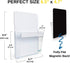 YES4QUALITY Magnetic Pen Holder for Refrigerator, Strong Magnetic Back, 2 Pack, Clear & White Pencil Cup