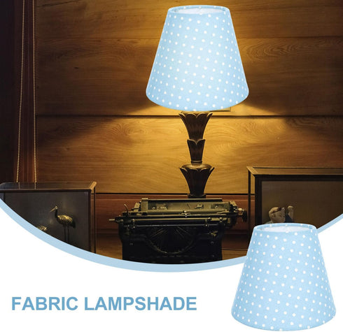 LIFKOME 6.29X5.11X3.54In Polka Dot Cloth Lampshade Fabric Lamp Cover for Wall Floor Table Lamps Soft Light Diffuser