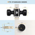 KNOBWELL Passage Door Knob for Hallway or Closet, Matte Black Interior Door Knobs