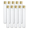 PATIKIL 50pcs 25ml Test Tubes, Glass Clear Round Bottom Containers with Aluminum Cap for Storage