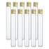 PATIKIL 50pcs 25ml Test Tubes, Glass Clear Round Bottom Containers with Aluminum Cap for Storage