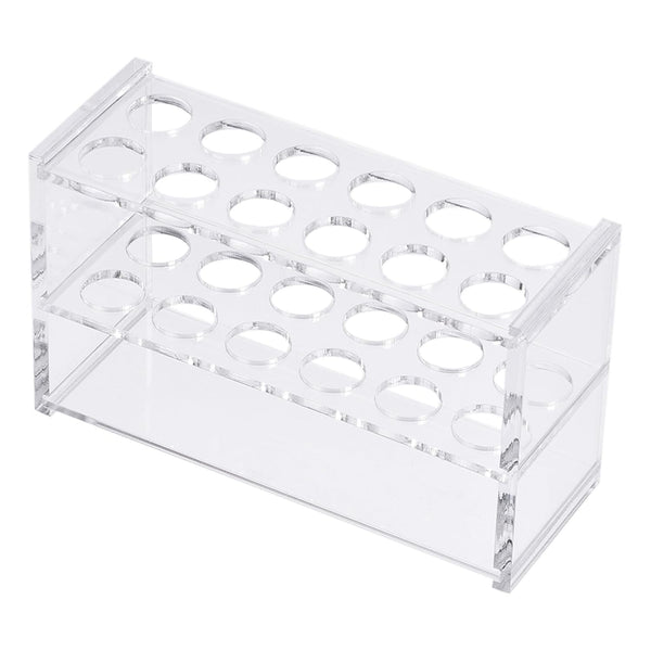 YOKIVE Tube Rack Holder - Acrylic for 10ml Lab Test Tube (Clear, 2x6-Sockets)