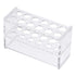 YOKIVE Tube Rack Holder - Acrylic for 10ml Lab Test Tube (Clear, 2x6-Sockets)