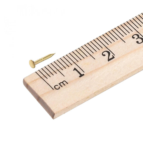 uxcell Small Tiny Hardware Nails, Iron 1X8mm for DIY Decorative Wooden Boxes, Gold Tone, 250pcs