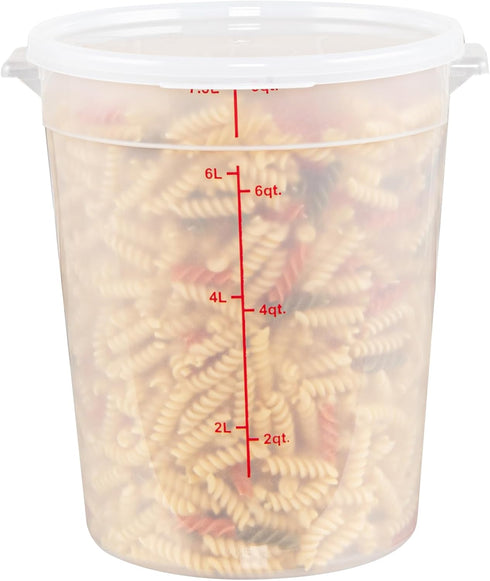 LID ONLY: Met Lux 8.8 Inch White Plastic Lid for 6 and 8 Quart Storage Containers
