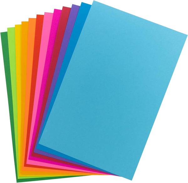Hygloss Assorted Bright Colored Paper | 24 lb, 89 gsm, Acid-Free, 11x17-Inch, 144 Sheets, 12 Colors