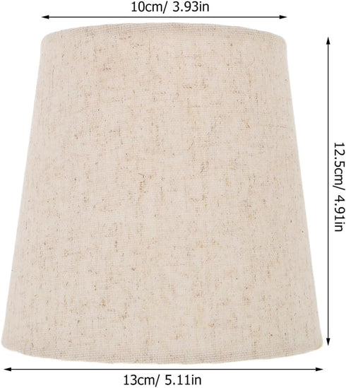 Garneck Beige Fabric Lamp Shade Replacement for Wall Sconce Chandelier Fixtures Lightweight Bedroom Light Cover
