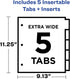 Avery Insertable Dividers with Pockets, 1 Set, 5 Multicolor Tabs (11270)