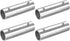 uxcell 4Pcs Straight Pipe Fitting Connector, 304 Stainless Steel 2-Way Hand Rail Tube Connector