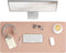 Smead Desk Pad, Vegan Leather Mat with Non-Slip Faux Suede Backing, Large 36” x 17” Dusty Rose Organizer