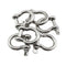 6PCS 4mm Diameter Heavy Duty Silver 304 Stainless Steel Bow Shackles for Marine Fishing Tackle