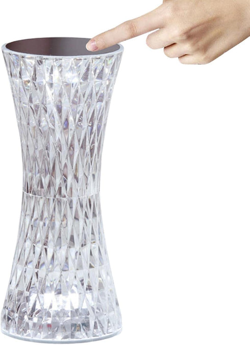 SOUQDWL Crystal Bedside Lamp - 7 Way Dimmable Table Lamp With 16 RGB
