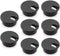 HJ Garden 8pcs Desk Wire Cord Cable Grommets, 1-1/2 inch Hole Cover for Office PC Desk, Black Plastic