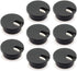 HJ Garden 8pcs Desk Wire Cord Cable Grommets, 1-1/2 inch Hole Cover for Office PC Desk, Black Plastic