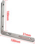 ZQIY 4PCS 100x100mm 4x4 Inch L Bracket Right Angle Brackets Stainless Steel Heavy Duty Corner Shelf Support Connectors