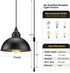 SoodMi 15FT Plug in Pendant Light, Hanging Lights with Plug in Cord, On/Off Switch, Industrial Pendant Light with Plug