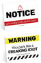 You Park Like an Idiot Sticky Note Pads, 4" x 3", Repositionable Funny Bad Parking Notifications