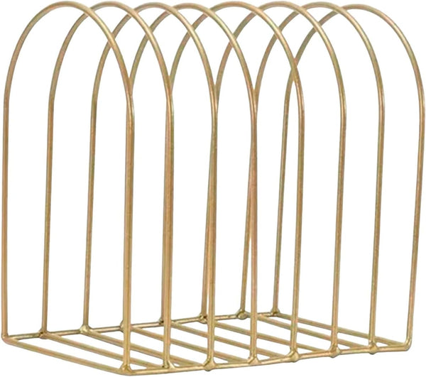 Amaping Desktop Magazine File Holder Storage Rack, Sturdy 7 Slot Iron Vinyl Record