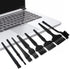 10 in 1 Nylon Anti Static Brushes Keyboard Cleaning Kit for Portable Plastic Handle, Computer, Car, Lab (Black)