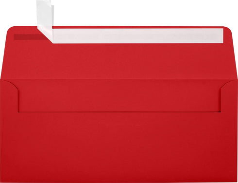 LUXPaper #10 Business Window Envelopes | 4 1/8" x 9 1/2" | Ruby Red | 80lb. Text | 50 Qty