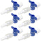 6pcs Disposable Medical Valve 2-Way Stopcocks with Luer Connections, Male Lock for DIY Experimental Research Projects