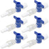 6pcs Disposable Medical Valve 2-Way Stopcocks with Luer Connections, Male Lock for DIY Experimental Research Projects