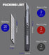 6 Pack Utility Knife Retractable with 30 Degree Snap Off Blade, Extra 20 Sharp Blades for Heavy Duty