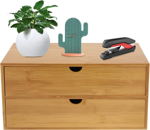 DDBESSIC Desk Organizer Office Desktop Organizer with 2 Drawer, Desk Top Accessories Stationary