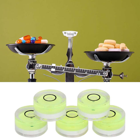 Mini Balance Bubble,5Pcs 15mm Diameter Round Bubble Level Camera Platform Water Level Measuring Tool for Scales Electronic Scales by AYNEFY
