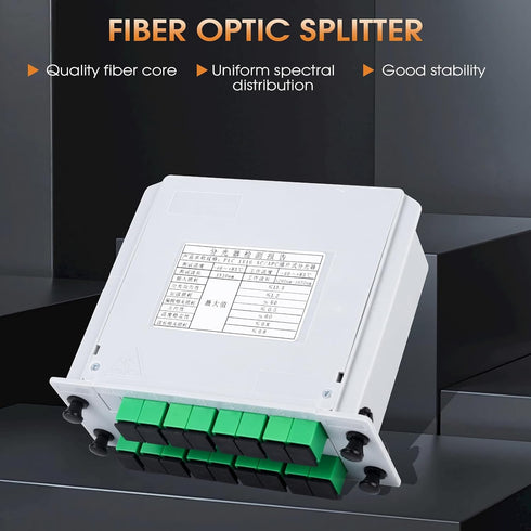 116 Cassette SCAPC PLC Fiber Optic Splitter Optic Fiber Splitter for Home Wiring, LANs and Distribution Boxes