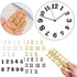 1 Set Black Clock Numerals Kit, Digital Clock Parts with Roman and Arabic Numbers for Home Improvement