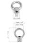 QWORK 10 Pack, 5/16" 316 Lifting Eye Nut, UNC Marine Grade Stainless Steel