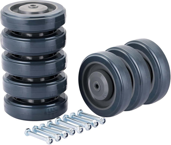 MAOPINER 8 Pack 5 Shopping Cart Replacement Wheels Kit, Ball Bearing TPU