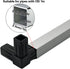 8 1''/25mm 3-Way Elbow 90 25mm/1'' PCS Plastic Square Tube Connector, Side Outlet Degree L-Shaped Pipe Fitting