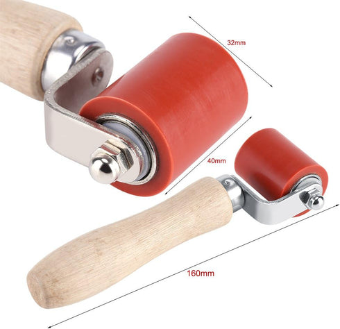 Red Rubber Hand Roller, 40mm Silicone High Temperature Resistant for PVC Welding Tool