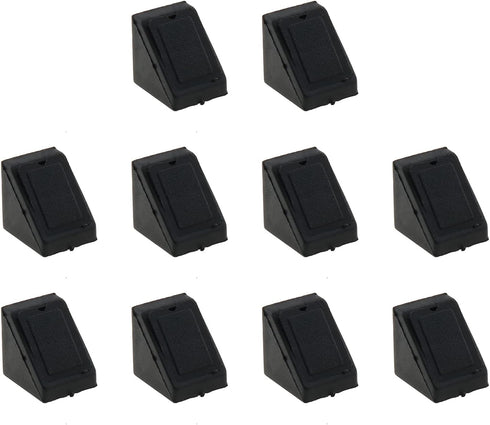 E-outstanding Plastic Corner Brace 10PCS Black Plastic Furniture Corner Braces, Shelf Cabinet Door