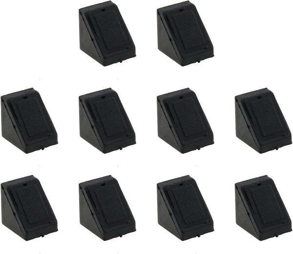 E-outstanding Plastic Corner Brace 10PCS Black Plastic Furniture Corner Braces, Shelf Cabinet Door