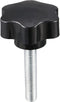 uxcell Clamping Screw Knob, 48mm Dia Plum Hex Shaped Grips Star Knob M10 x 50mm