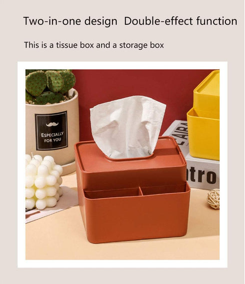 Countertop Q QIHANG Plastic Multifunctional Tissue Box Home Office Desktop Bathroom Sink Bedroom Bedside Cabinet