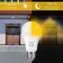 ProPOW Bulbs, 7W 40W A19, 580 (Non-Dimmable, E26) Yellow Bug Light Dusk to Dawn, LED, Equivalent, Smart Auto on/Off