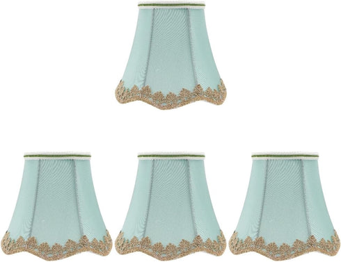 DOITOOL 4 Pcs Cloth Lamp Shades 5.11X5.11X18.89 Inch Bell Shaped Lampshades for
