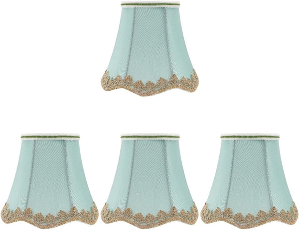 DOITOOL 4 Pcs Cloth Lamp Shades 5.11X5.11X18.89 Inch Bell Shaped Lampshades for