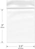 Plymor 2.5" x 3" Heavy Duty Zipper Reclosable Plastic Bags (Pack of 200), 4 Mil